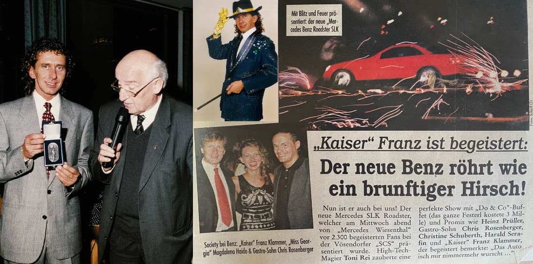 Tony Rei praesentiert den neuen Mercedes SLK