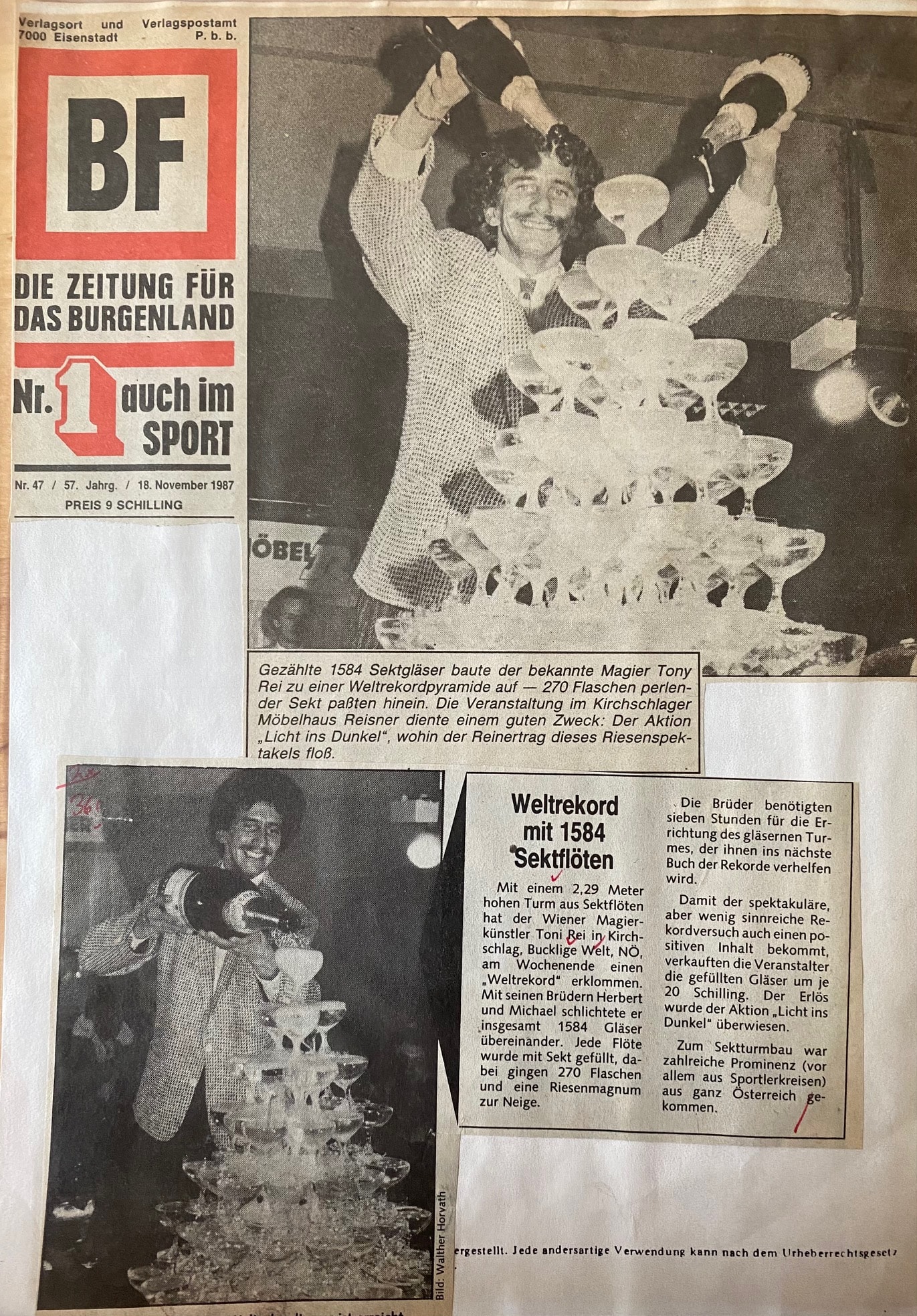 Tony Reis Weltrekord in Kirschlag