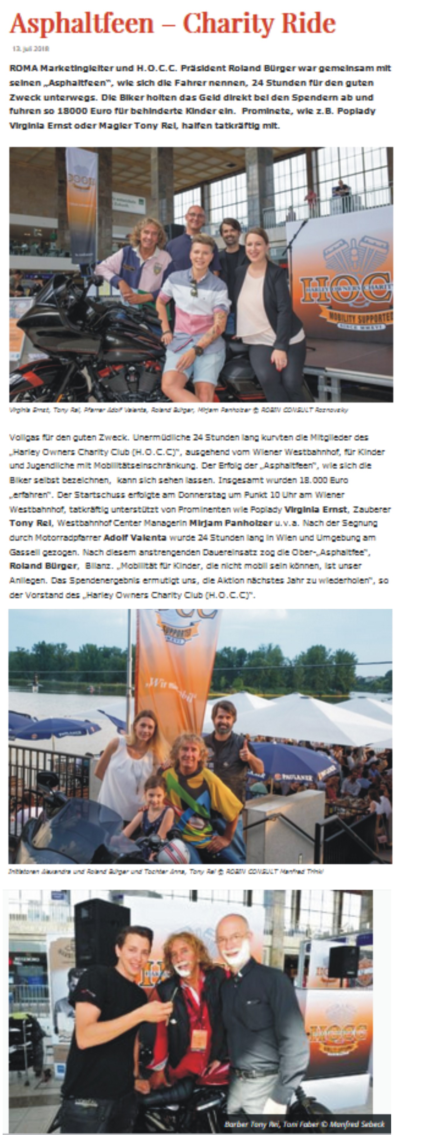 Tony Rei Charity Ride - Asphaltfeen